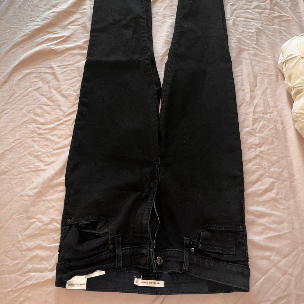 Levi’s jeans black high rise straight